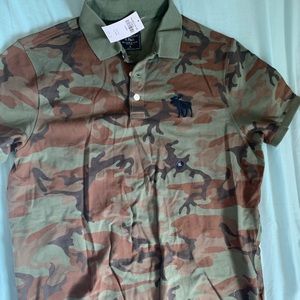 Camouflage Abercrombie & Fitch Collared Polo